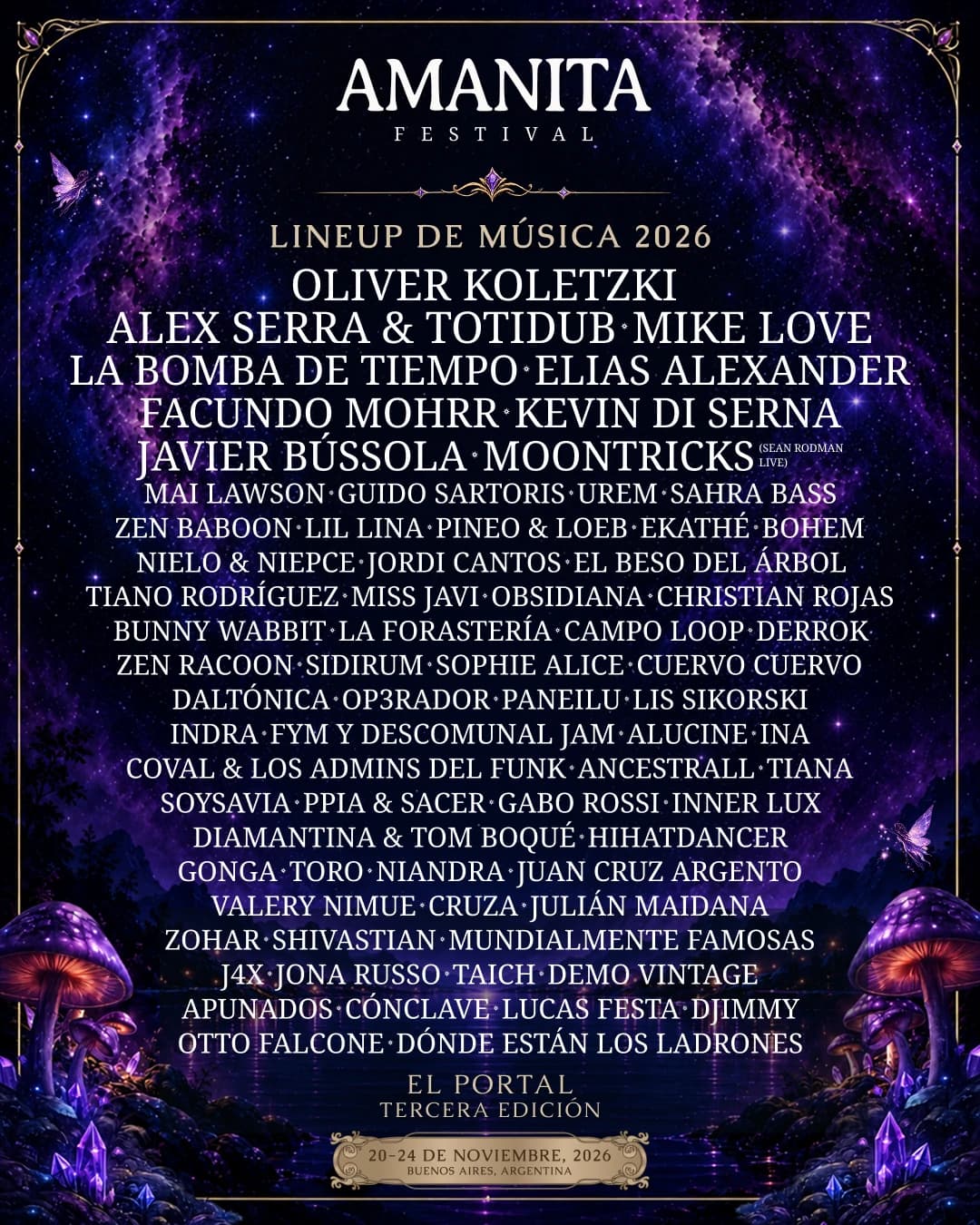 Amanita 2026 Music lineup