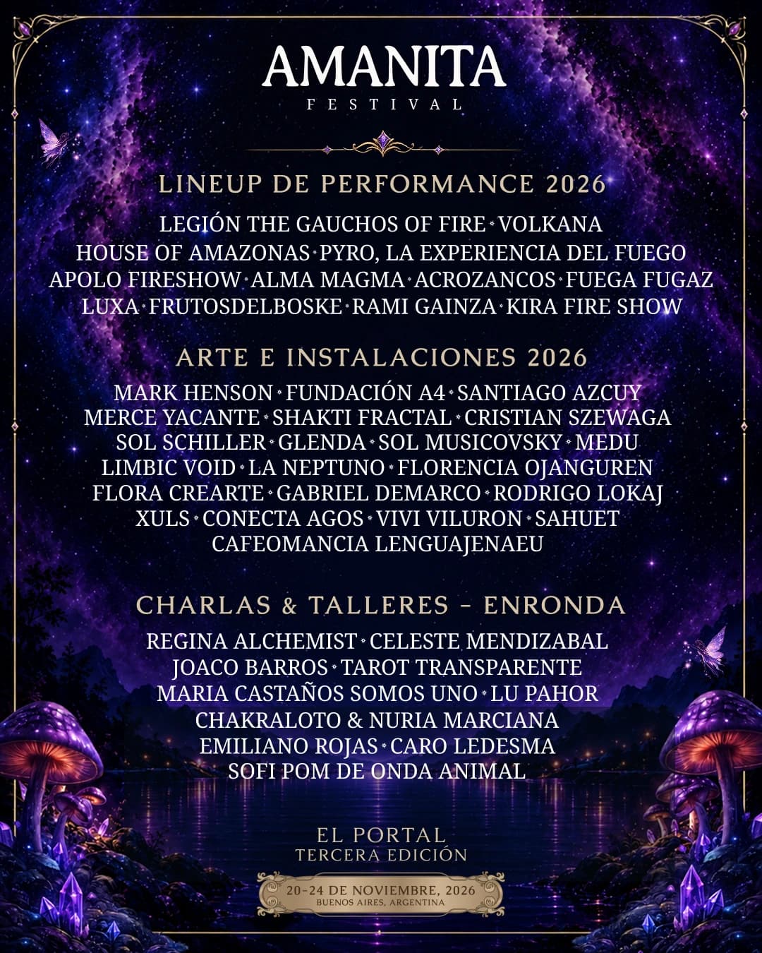 Amanita 2026 Performance, Art & Installations lineup