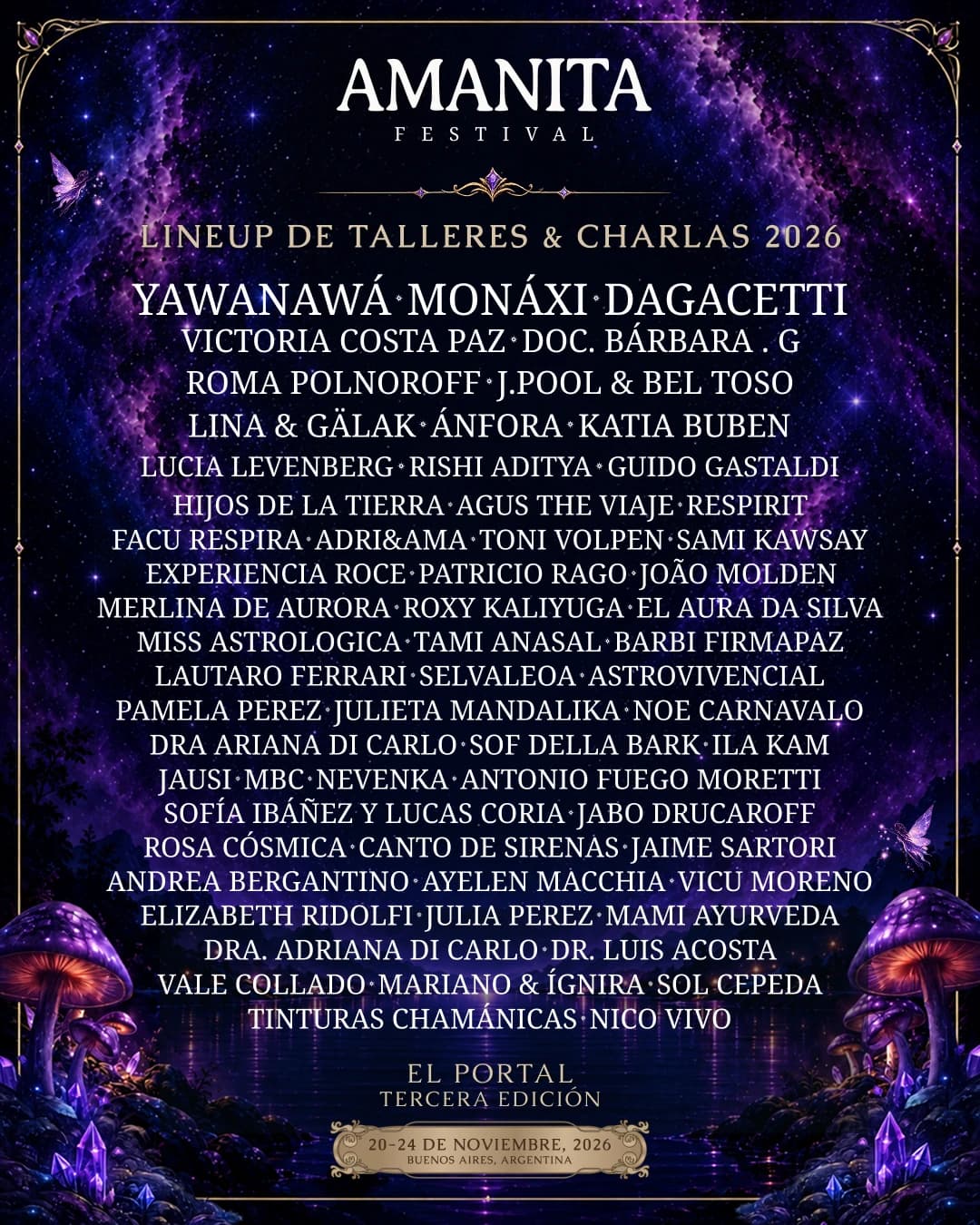 Amanita 2026 Workshops & Talks lineup