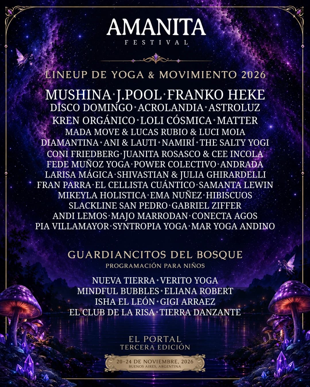 Amanita 2026 Yoga & Movement lineup